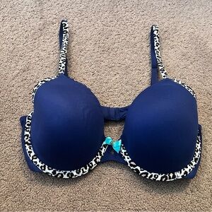 Victoria's Secret Navy/ cheetah Bra